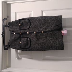 Knit tweed bodycon skirt